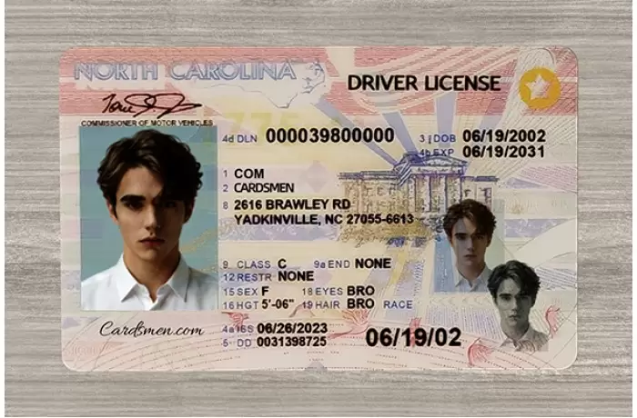 North Carolina Fake ID (Teslin)